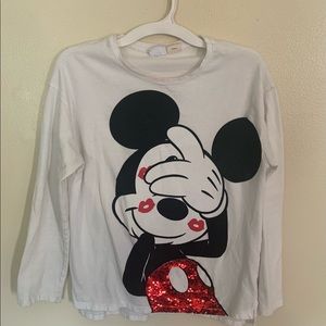 Long sleeve kids Mickey Mouse shirt
